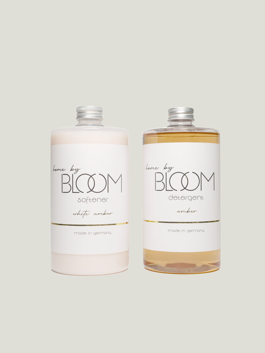 Zestaw płyn do prania 0,75l + płyn do płukania 0,75l - home by BLOOM